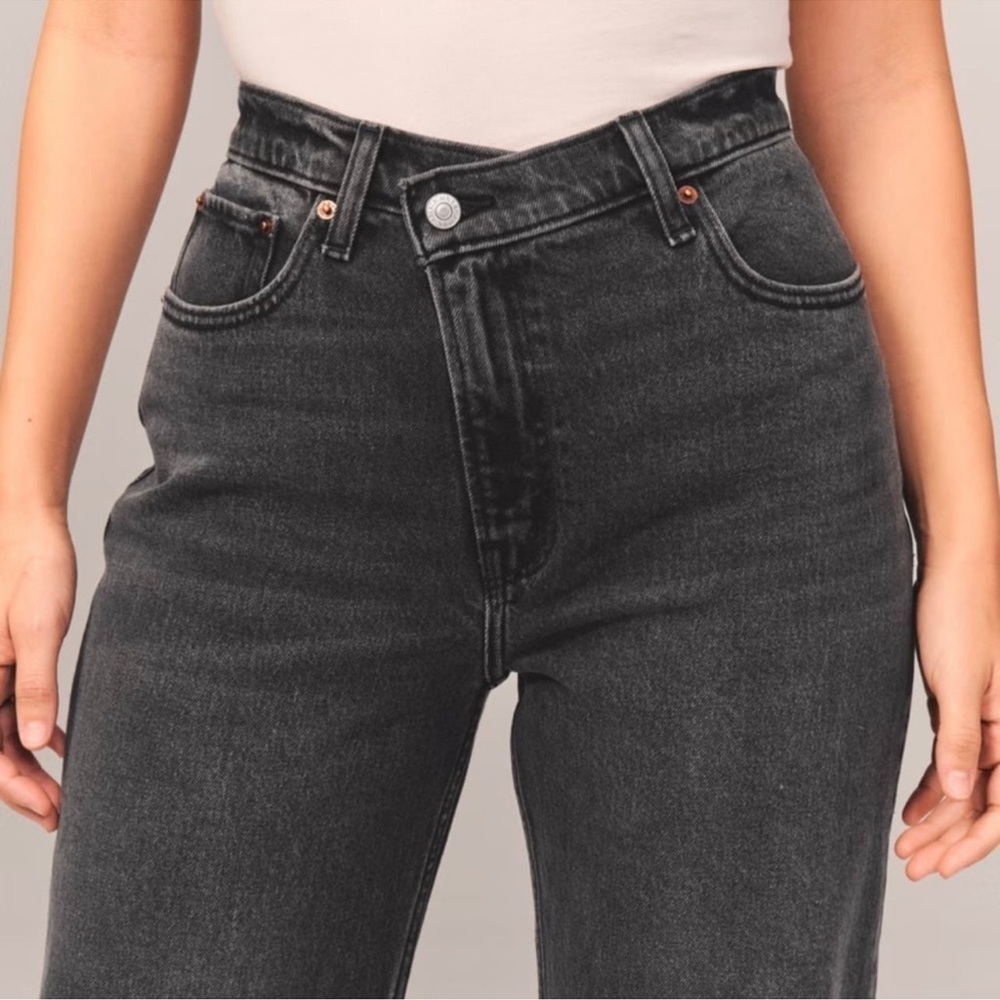Abercrombie & Fitch Black Straight Leg Jeans